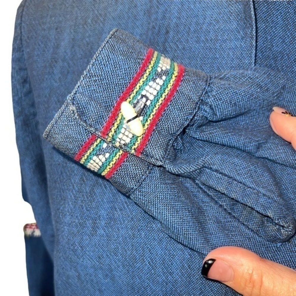 Embroidered/Needle Point Peruvian Type Shacket - image 5